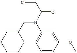 2-chloro-N-(cyclohexylmethyl)-N-(3-methoxyphenyl)acetamide Struktur