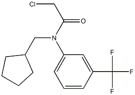 2-chloro-N-(cyclopentylmethyl)-N-(3(trifluoromethyl)phenyl)acetamide Struktur