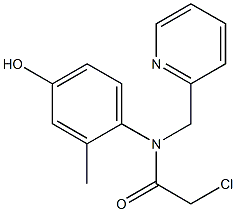 2-chloro-N-(4-hydroxy-2-methylphenyl)-N-((pyridin-2-yl)methyl)acetamide Struktur