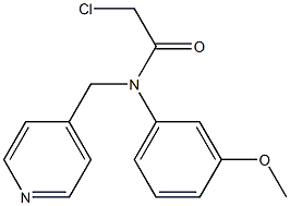 2-chloro-N-(3-methoxyphenyl)-N-((pyridin-4-yl)methyl)acetamide Struktur