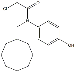 2-chloro-N-(cyclooctylmethyl)-N-(4-hydroxyphenyl)-acetamide Struktur