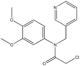 2-chloro-N-(3,4-dimethoxyphenyl)-N-((pyridin-3-yl)methyl)acetamide Struktur