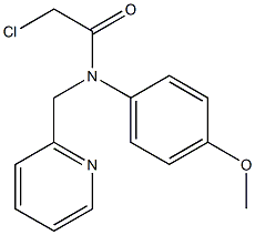 2-chloro-N-(4-methoxyphenyl)-N-((pyridin-2-yl)-methyl)acetamide Struktur