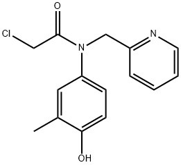 2-chloro-N-(4-hydroxy-3-methylphenyl)-N-((pyridin-2-yl)methyl)acetamide Struktur