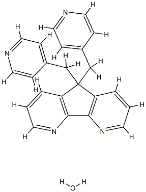 5,5-BIS(4-PYRIDYLMETHYL)-5H-CYCLOPENTA[2,1-B:3,4-B'']DIPYRIDINE HYDRATE Struktur