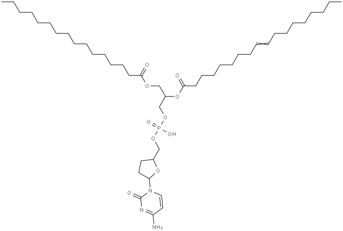 2',3'-dideoxycytidine monophosphate diglyceride Struktur