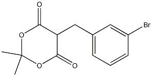 5-(3-BroMobenzyl)-2,2-diMethyl-1,3-dioxane-4,6-dione Struktur