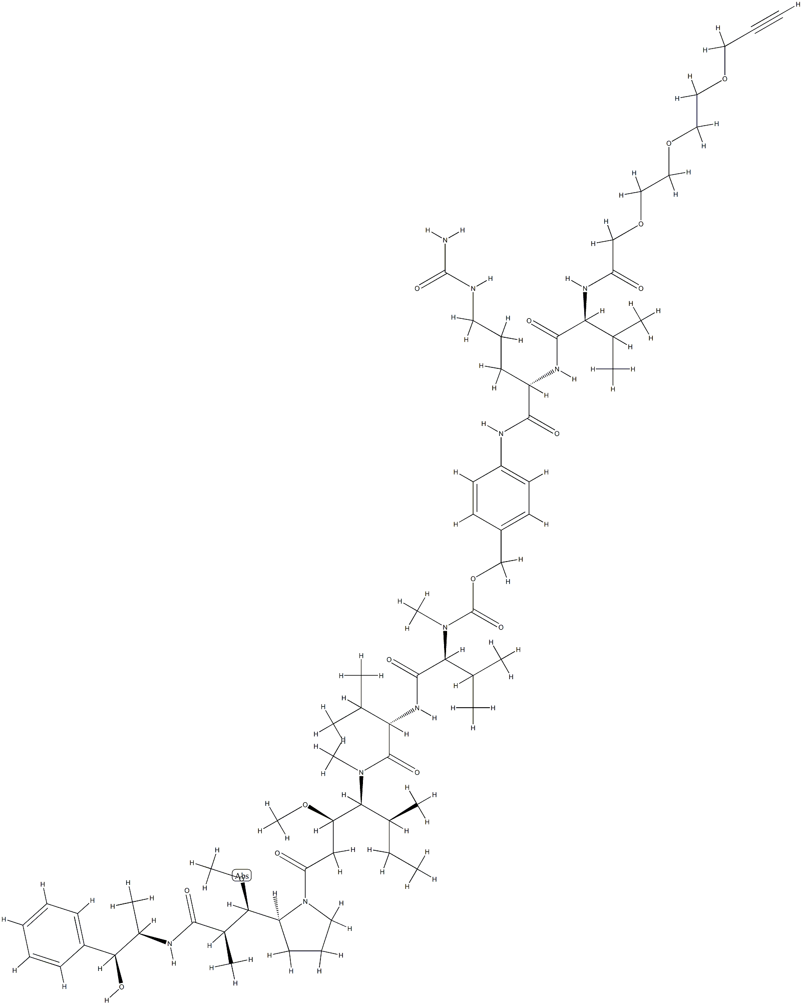 Acetylene-linker-Val-Cit-PABC-MMAE Struktur