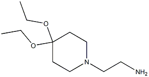 1-Piperidineethanamine,4,4-diethoxy-(9CI) Struktur