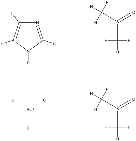 trichlorobis(dimethylsulfoxide)imidazoleruthenium(III) Struktur