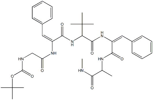 (1,1-dimethylethoxy)carbonyl-glycyl-delta-phenylalanyl-leucyl-delta-phenylalanyl-N-methylalaninamide Struktur