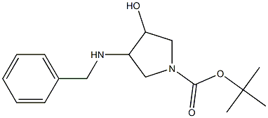 tert-butyl (3R,4R)-rel-3-(benzylamino)-4-hydroxypyrrolidine-1-carboxylate Struktur