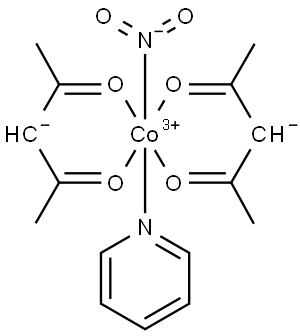 nitro-bis(2,4-pentanedionato)(pyridine)cobalt(III) Struktur