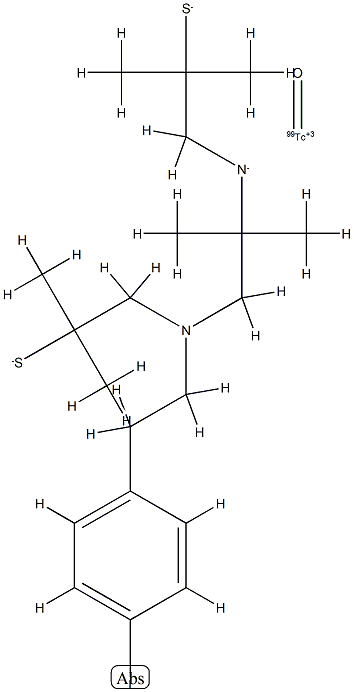 technetium Tc 99m 4-iodophenethyldiaminodithiol Struktur