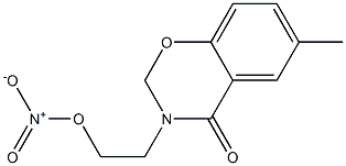 6-Methyl-3-(2-nitroxyethyl)-2H-1,3-benzoxazin-4(3H)-one Struktur