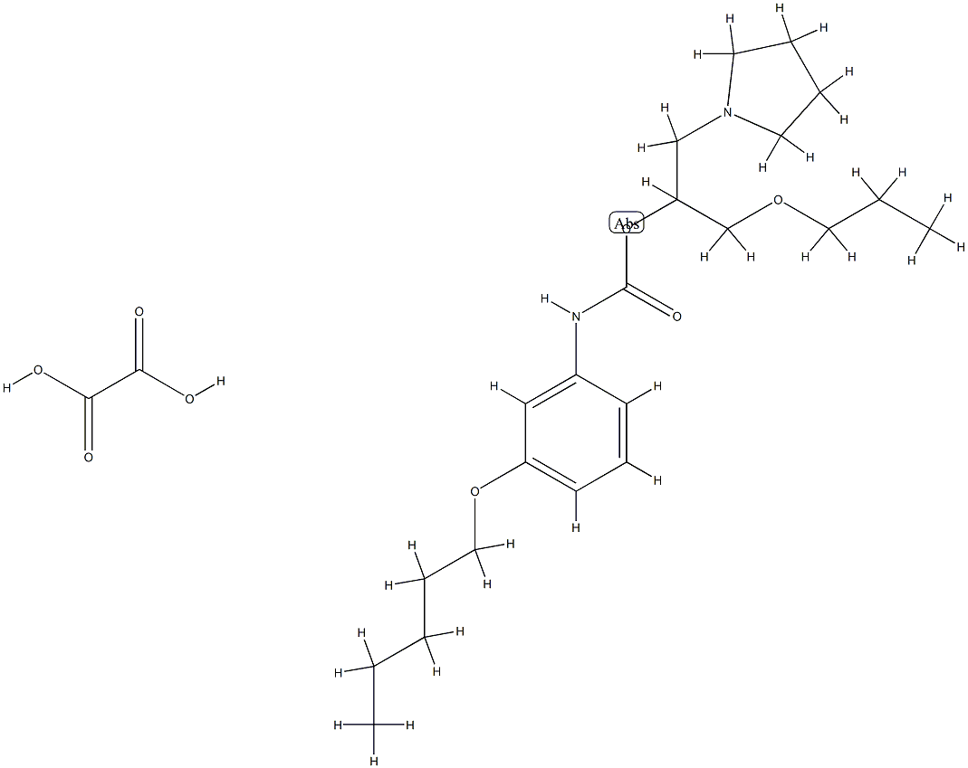 oxalic acid, (1-propoxy-3-pyrrolidin-1-yl-propan-2-yl) N-(3-pentoxyphe nyl)carbamate Struktur