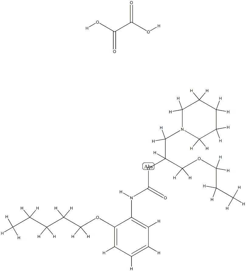 oxalic acid, [1-(1-piperidyl)-3-propoxy-propan-2-yl] N-(2-pentoxypheny l)carbamate Struktur