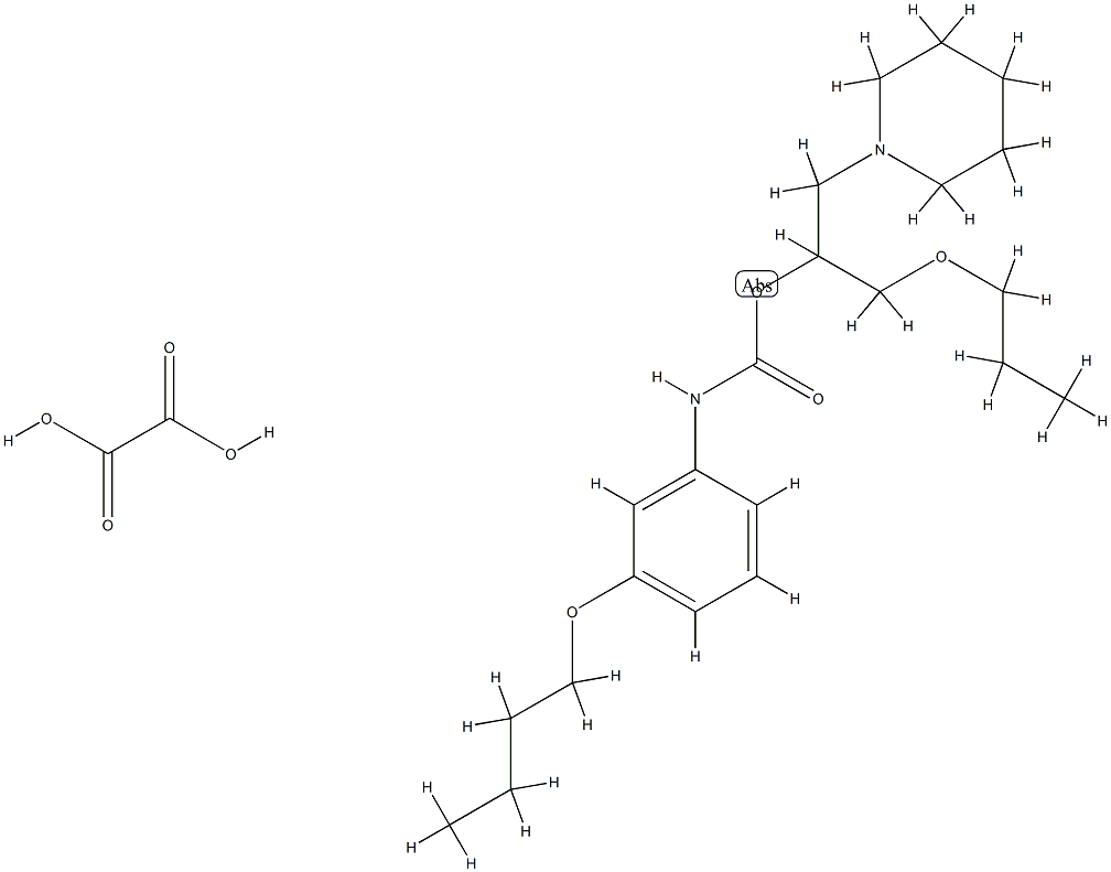 oxalic acid, [1-(1-piperidyl)-3-propoxy-propan-2-yl] N-(3-butoxyphenyl )carbamate Struktur