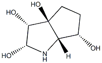 Cyclopenta[b]pyrrole-2,3,3a,6(1H)-tetrol, hexahydro-, (2-alpha-,3-alpha-,3a-ba-,6-alpha-,6a-ba-)- (9CI) Struktur