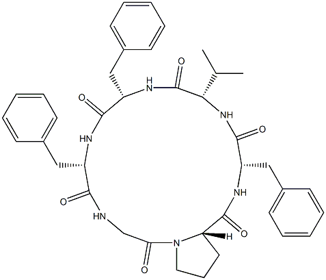 cyclo(glycyl-prolyl-phenylalanyl-valyl-phenylalanyl-phenylalanyl) Struktur