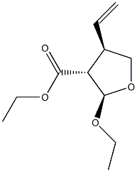 3-Furancarboxylicacid,4-ethenyl-2-ethoxytetrahydro-,ethylester,(2alpha,3bta,4alpha)-(9CI) Struktur