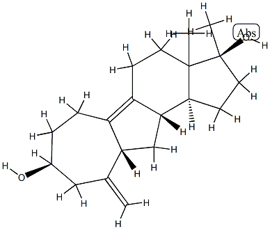 4a-methylene-17-methyl-A-homo-B,19-dinorandrost-9-ene-3,17-diol Struktur