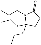 2-Pyrrolidinone,5,5-diethoxy-1-propyl-(9CI) Struktur