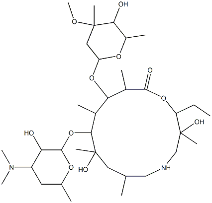 10-aza-10-demethyl-9-deoxo-11-deoxyerythromycin A Struktur