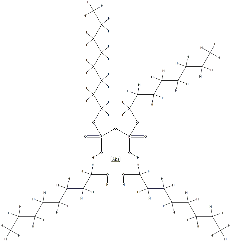 Cyclo-(dioctylpyrophosphato-O,O)-bis-(2-ethylhexanolato)-zirconium Struktur