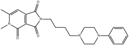 3,4-dimethyl-8-[4-(4-phenylpiperazin-1-yl)butyl]-3,8-diazabicyclo[4.3. 0]nona-4,10-diene-2,7,9-trione Struktur