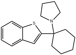 1-(1-(2-benzo(b)thienyl)cyclohexyl)pyrrolidine Struktur