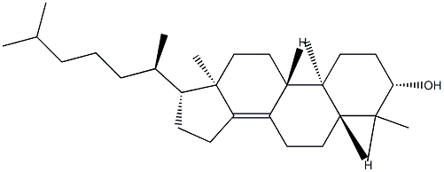 4,4-Dimethyl-5α-cholest-8(14)-en-3β-ol Struktur