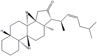 (Z)-5α-Cholest-22-en-16-one Struktur