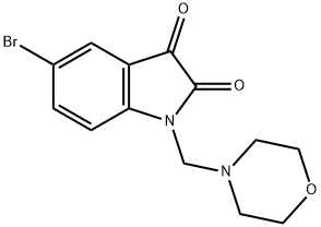 5-bromo-1-(morpholinomethyl)indoline-2,3-dione Struktur