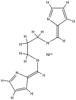 (N,N'-propylenebis(2-pyrrolylmethyleneaminato))nickel(II) Struktur