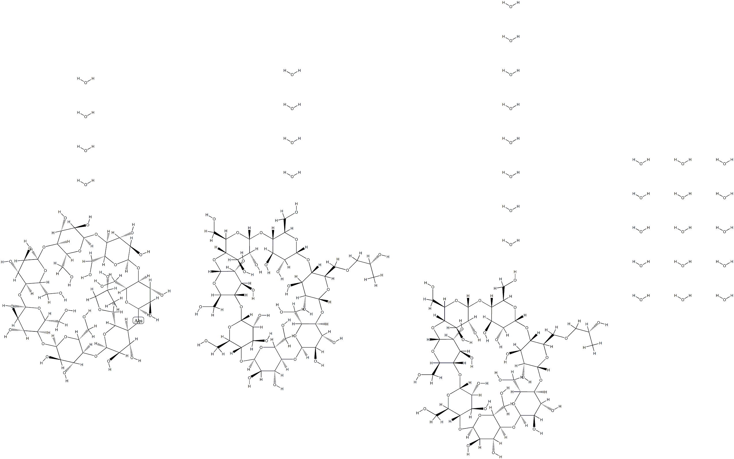 6-O-(2-hydroxypropyl)cyclomaltoheptaose Struktur