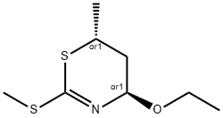 4H-1,3-Thiazine,4-ethoxy-5,6-dihydro-6-methyl-2-(methylthio)-,(4R,6R)-rel-(9CI) Struktur