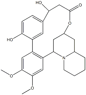 13,14-Dihydro-2',14β-dihydroxy-4'',5''-dimethoxylythran-12-one Struktur