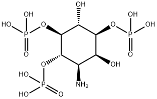 3-amino-3-deoxy-myo-inositol 1,4,5-trisphosphate Struktur