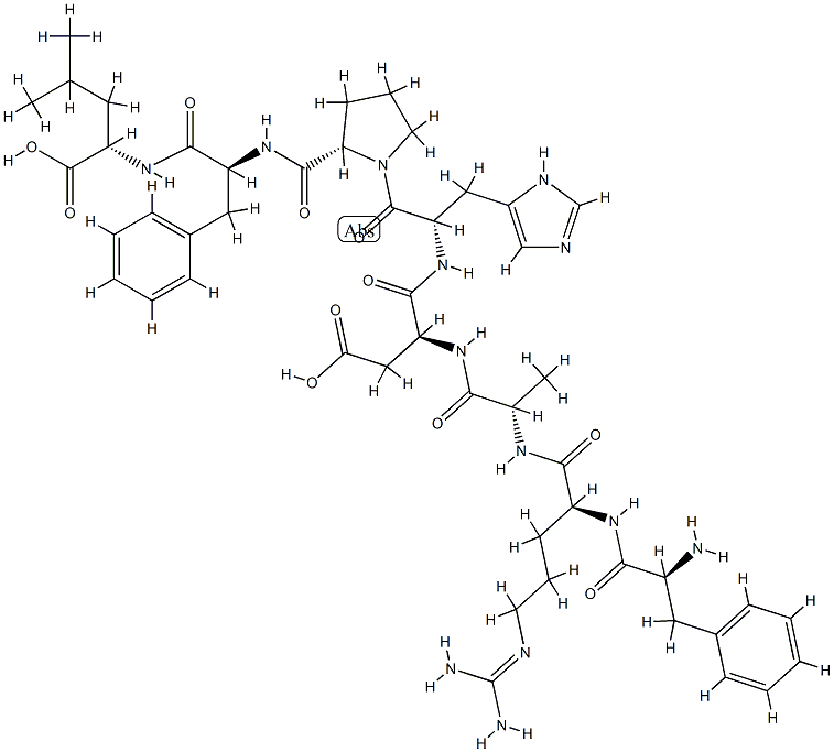 H-PHE-ARG-ALA-ASP-HIS-PRO-PHE-LEU-OH ACETATE SALT Struktur