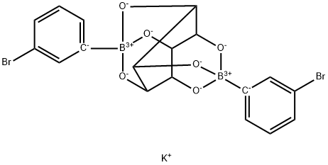 Bis(3-bromophenylboronic Acid) scyllo-Inositol Complex Dipotassium Pentahydrate Struktur