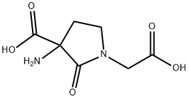 1-Pyrrolidineaceticacid,3-amino-3-carboxy-2-oxo-(9CI) Struktur