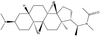 N-[(20S)-3α-Dimethylamino-5α-pregnan-20-yl]-N-methylacetamide Struktur