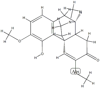 (14ξ)-5,6-Didehydro-4-hydroxy-3,6-dimethoxy-17-methylmorphinan-7-one Struktur