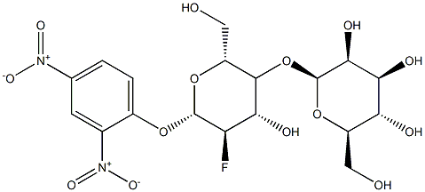 2',4'-dinitrophenyl-2-deoxy-2-fluorocellobioside Struktur