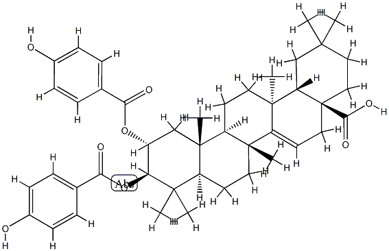 2-hydroxymaprounic acid 2,3-bis(4-hydroxybenzoate) Struktur