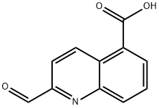 5-Quinolinecarboxylicacid,2-formyl-(9CI) Struktur