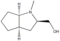 Cyclopenta[b]pyrrole-2-methanol, octahydro-1-methyl-, [2R-(2-alpha-,3a-ba-,6a-ba-)]- (9CI) Struktur