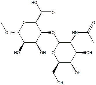 methyl-2-acetamido-2-deoxyglucopyranosyl-1-4-glucopyranosiduronic acid Struktur