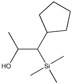 Cyclopentaneethanol, -alpha--methyl--ba--(trimethylsilyl)- (9CI) Struktur